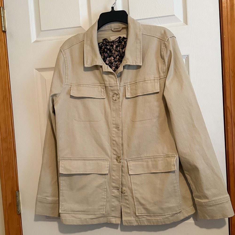 Angels Cream Button-Up Jacket